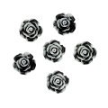 Kawaii Two-tone Roses Flatback Resina Rose Flowers Cabochons Scrapbooking Craft DIY Hair Bow Decoración Accesorios para la cabeza