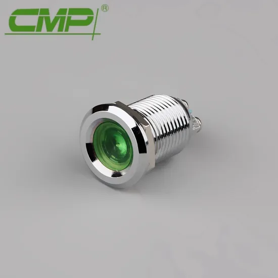 Chrome 12mm Waterproof IP67 Indicator Light