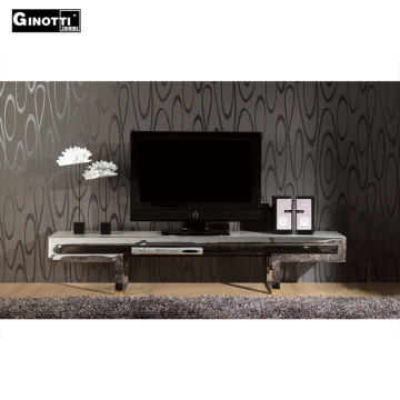 Modern stainless steel base marble TV stand,TV cabinet