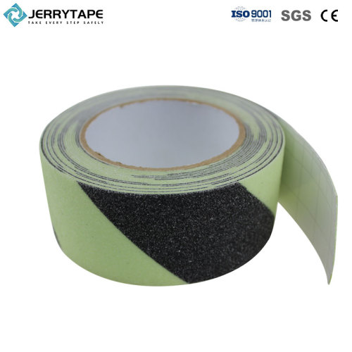 Groene en zwarte gloed donkere streep anti slip tape