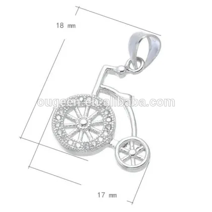 latest souvenir necklace imitation silver wheelchair necklace