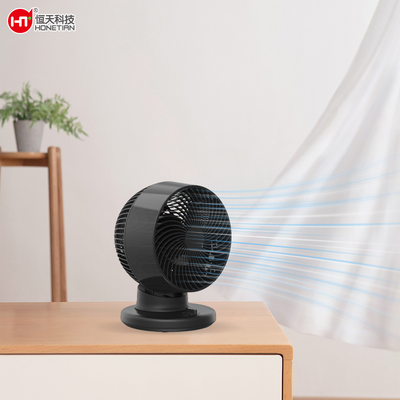 HONETIAN knob control 3 speeds 3D oscillation 8 inches AC circulator table white colour hot sellers indoor plastics fan