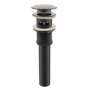 Bronze Pop-Up Basin Waste with Pipe Coupling for Steel Wash Basins in Hotel Bathrooms