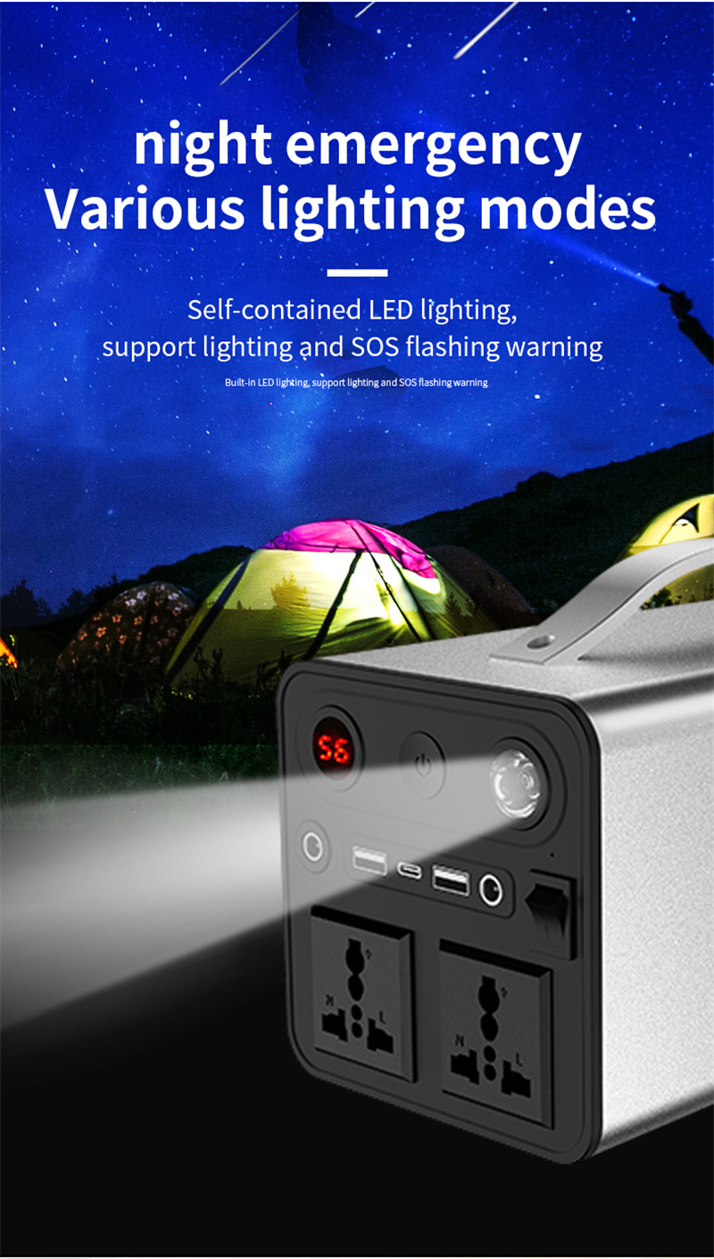 Solar Generator for Camping Home Emergency