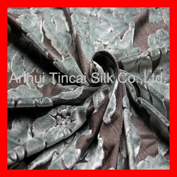 100% Polyester Knitted Burnout Velvet Fabric