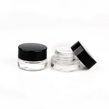 Round Clear Glass Concentrate Jar for Packaging Oil/Cream