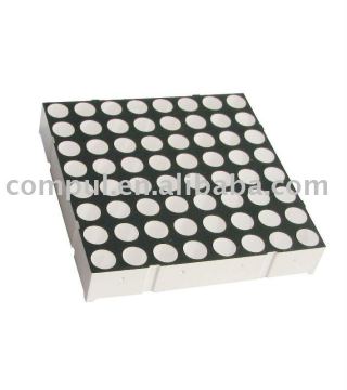 2.3 Inches LED Panel in Red, 8 x 8 Dot Matrix Display, 40mcd Intensity