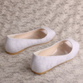 Ladies Peep Toe Flat Skor till Bridal