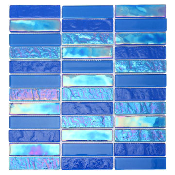 Custom designed crystal glass mosaic