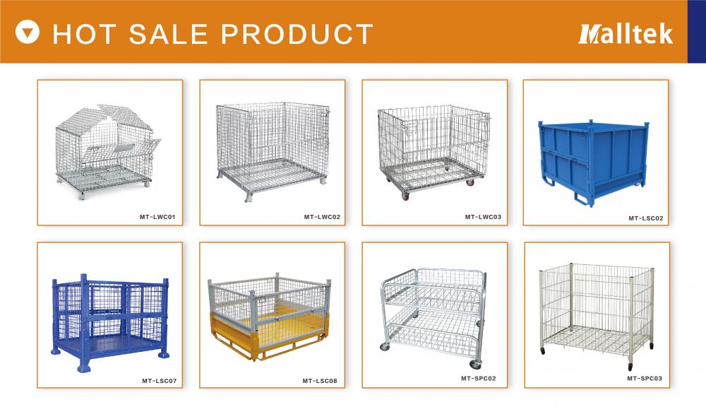 Shopping Mall Discount Mesh Storage Cart Promotion Cage