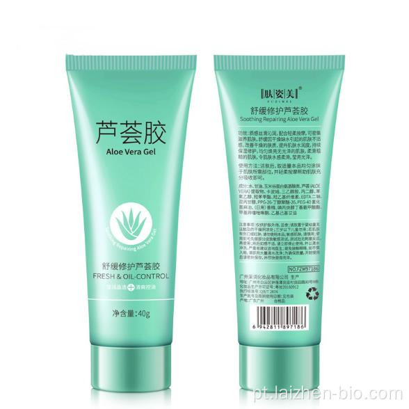 Gel de aloe vera reparador calmante, hidratante e refrescante