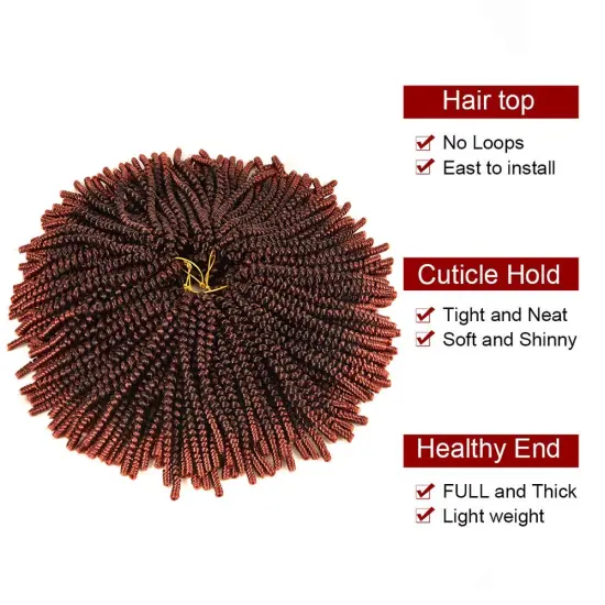 Spring Twist synthetic Crochet Braids Hair Bob faux locs dreadlock Crochet Hair Ombre 8 Inch 110g/Pack  Passion Twist for women