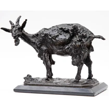 Famous art work bronze she goat sculpture