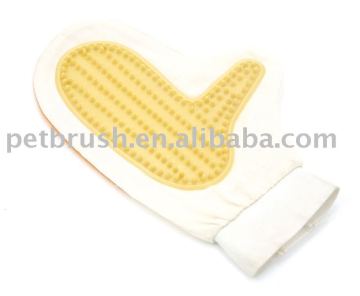 pet massage glove, cat glove & bath glove, dog grooming glove
