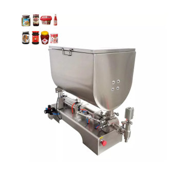 Zuiger bbq horizontale knoflook kaas gemberpasta peper chilisaus vulmachine