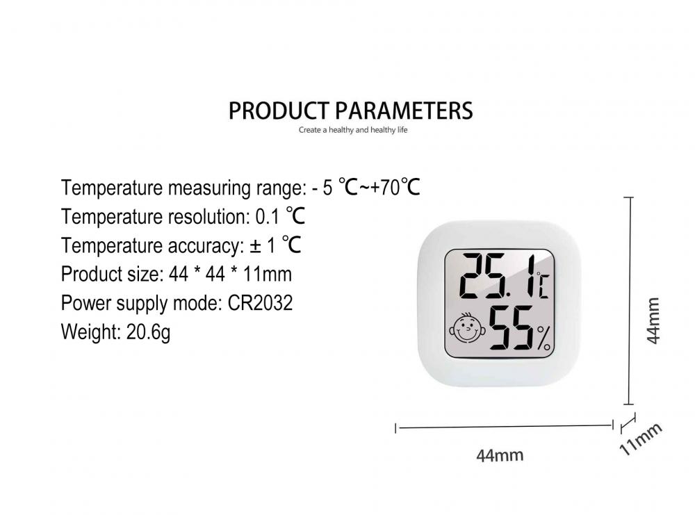 Large LCD Display Temperature Humidity gauge