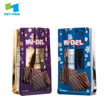 Matt Coating Flat Bottom Foil Bag For Chocolate
