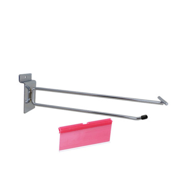 Metal Chrome Label Holder Belt Display Supermarket Hook