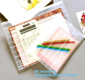 zipper top clear vinyl packaging bag for clothes, underwear zip lock bag bag zipper with slider, Slider Zip Folders PVC Files Ba