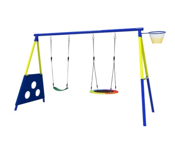 EJPLAY Family and Garden Child Swing Set with Football Net