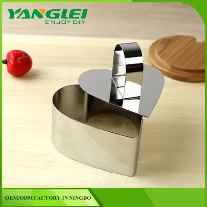 Heart Shaped DIY Stainless Steel Small Mousse Ring Lamy Cheese Cake Mold CN