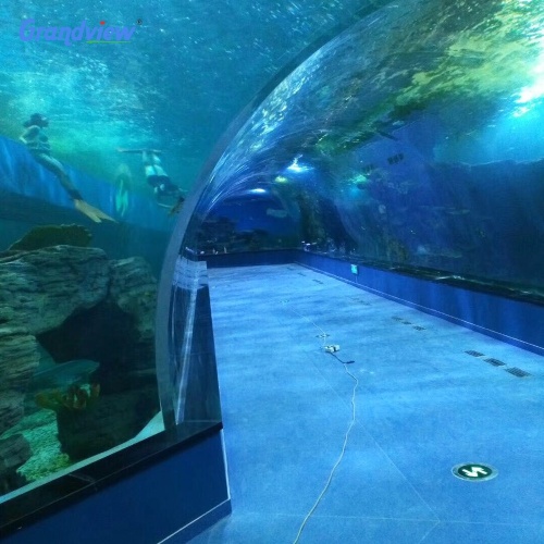 100% raw material lucite acrylic aquarium tunnel restaurant