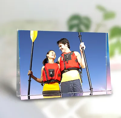 crystal glass photo frame