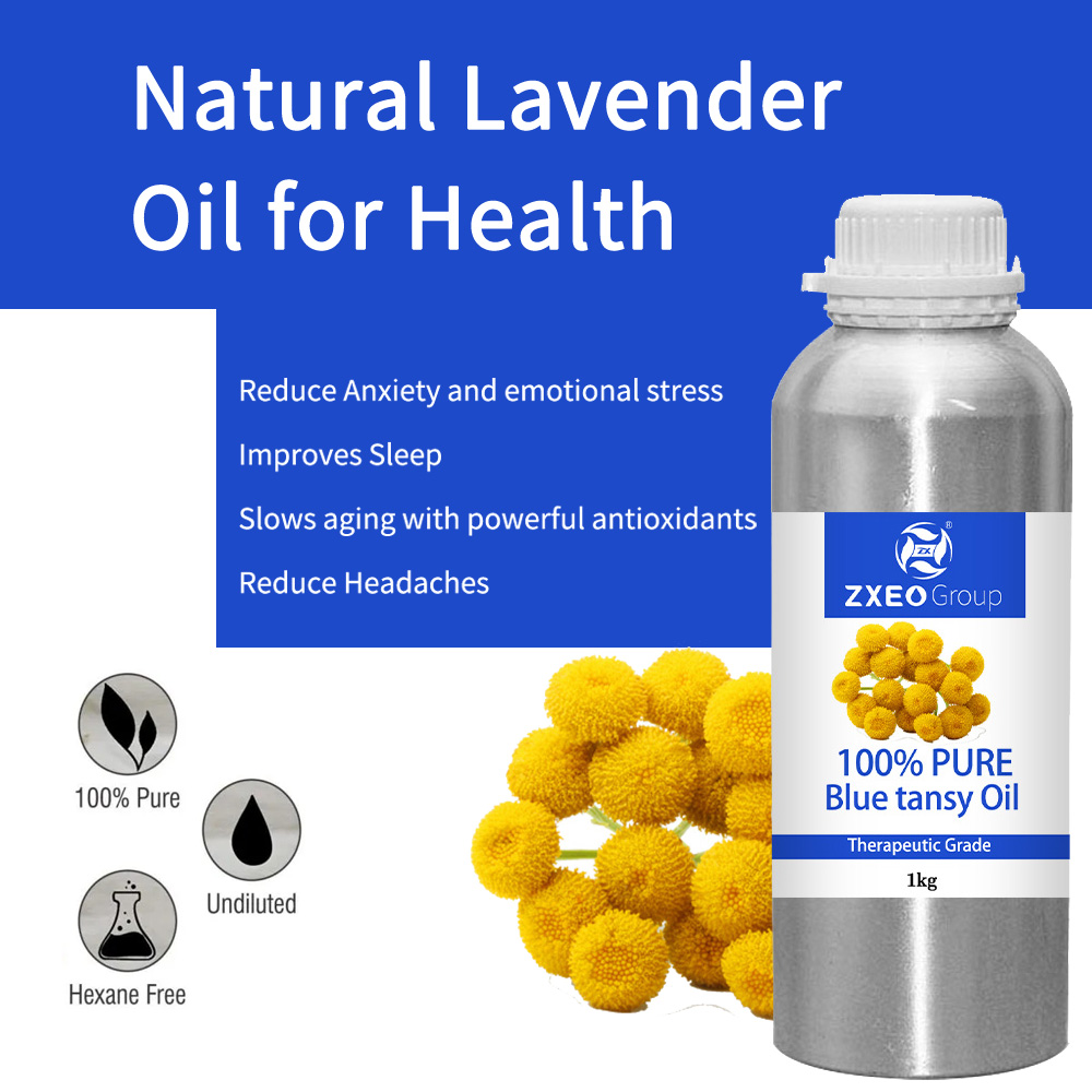 100% puro não diluído de grau terapêutico Blue Tansy Essential Oil para Cuidado com a pele Difusor