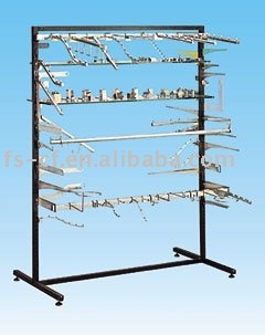 displaying aa rack for hanging clothes