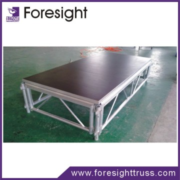 adjustable and cheap portable event stage ,1mx2m carpet finished portable decent stage with portable stair for sale
