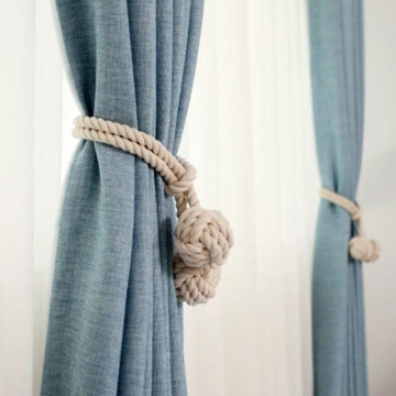 1pc Colorful Handmade Cotton Hemp Knitted Curtain Accessories Tied Rope Curtain Buckle Strap For Room Curtains