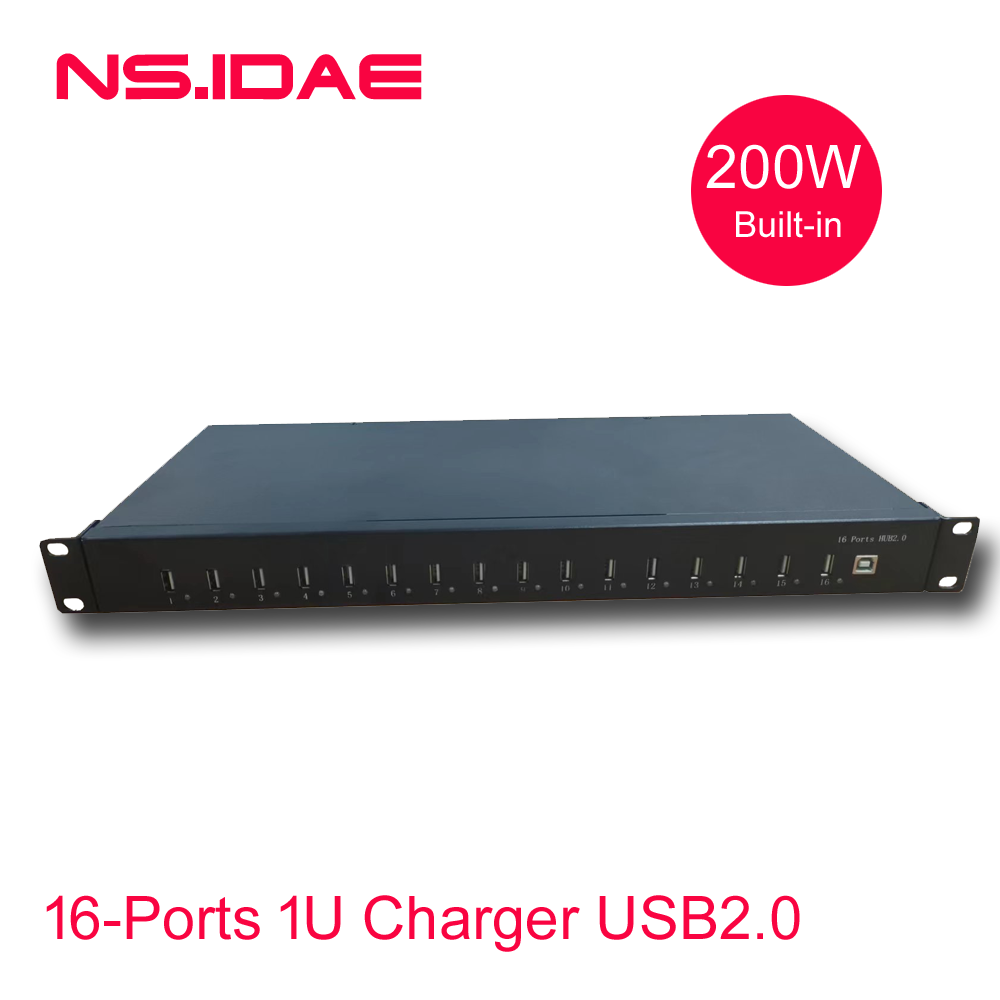 16 PORT 1U SPIRTTEUR DE CHARGE DE CHARGE DES DONNÉES USB