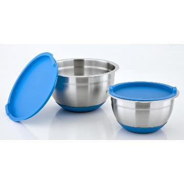 Stainless Steel Mixing Bowl  with color plastic Lid