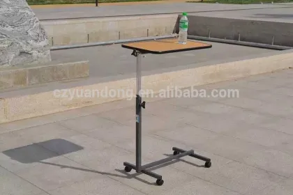 hospital use bedside dining table , small dining table on the wheels