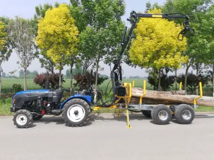 log wood timber crane loader log trailer