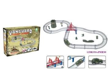 Super toys military railcar toys with music(290CM length)