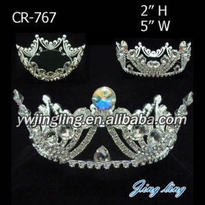 Rhinestone Full Round Pageant Crown For Sale