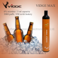 2000 Puffs Ecigarette Vidge Max Vape descartável