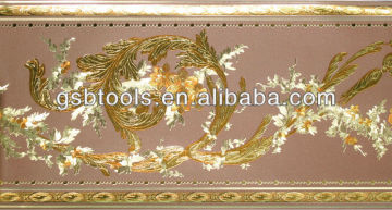 Golden Wallpaper Border 17.7cm