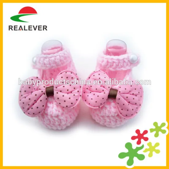 High quality various color baby shoes 0 3 months with flower