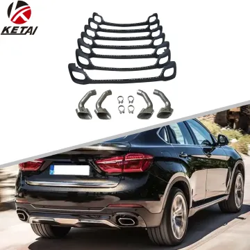 X6 Square Style Stainless Steel Rear Diffuser with Tail Pipe for BMW X6 F16