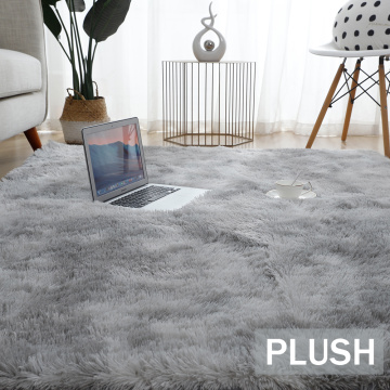 Plush Carpet for Living Room Thick Fluffy Rug Bed Room Floor Soft Grey Carpets Tie Dyeing Velvet Kids Room Mat Area Long Rugs