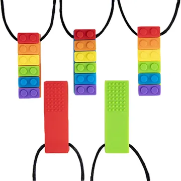 Rainbow Chew Necklace: Food-Grade Silicone Teether for Sensory Relief in Autism, ADD, and ADHD