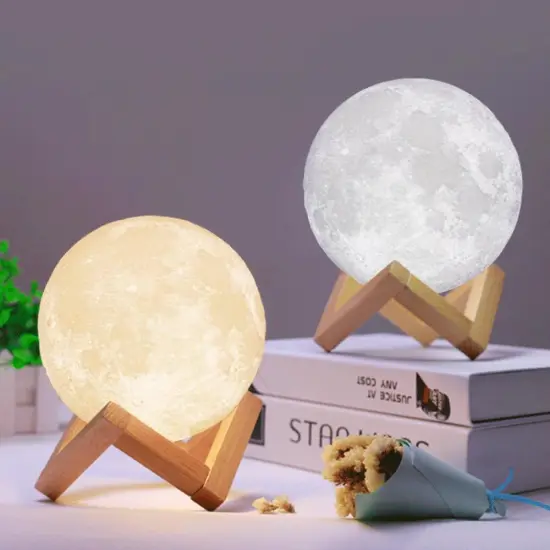 8cm Dual Color Changing Moon Night Light