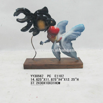 table top metal fish arts for home decor