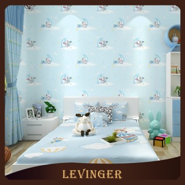 Levinger PVC Decorative Cartoon Bear Wallpaper For Kids