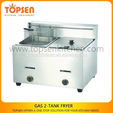 Twins Tanks Baskets Natural Gas Industrial Gas Fryer