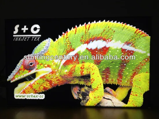 backlit box fabric textile display with inkjet printing