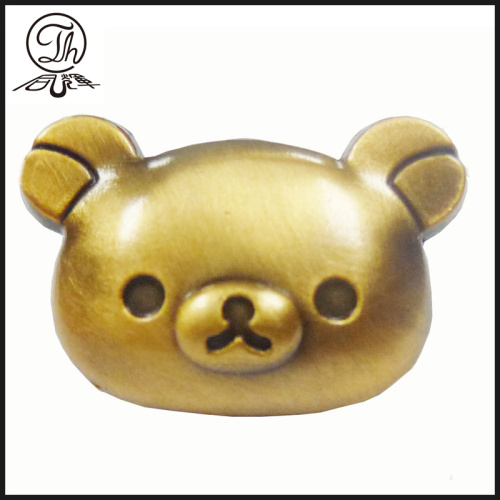 3D Pig head metal pin badge