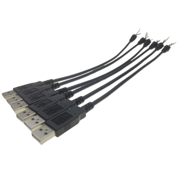 Customize USB A male to tinned cable